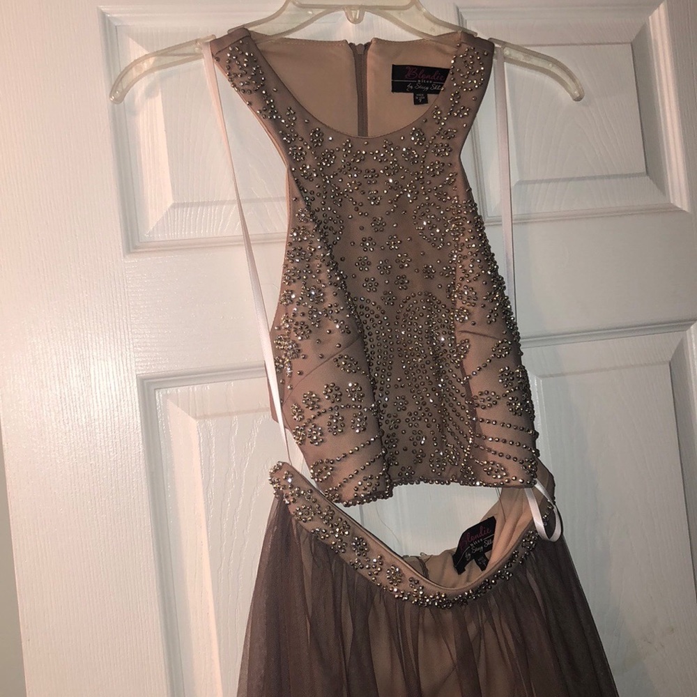 Two piece prom dress